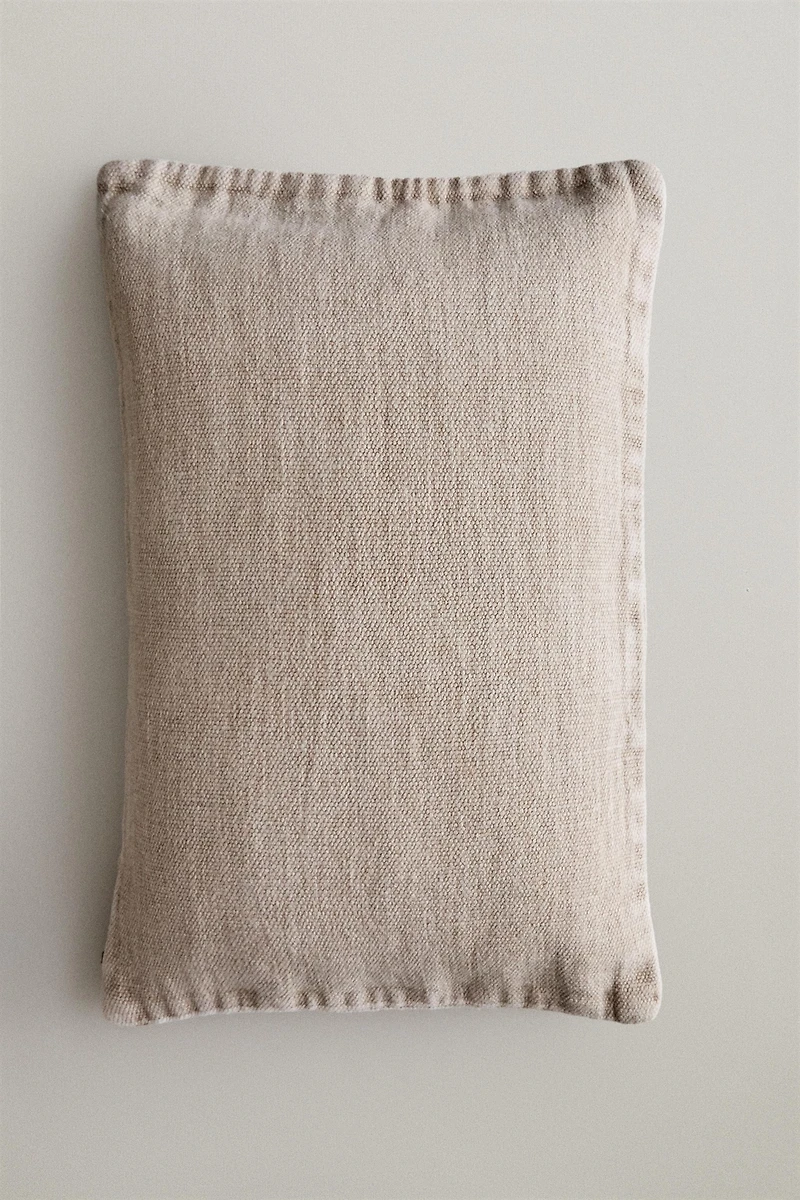 PLAIN LINEN THROW PILLOW COVER