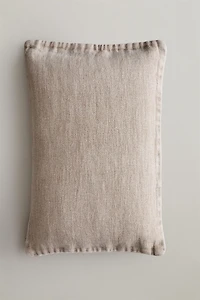 PLAIN LINEN THROW PILLOW COVER