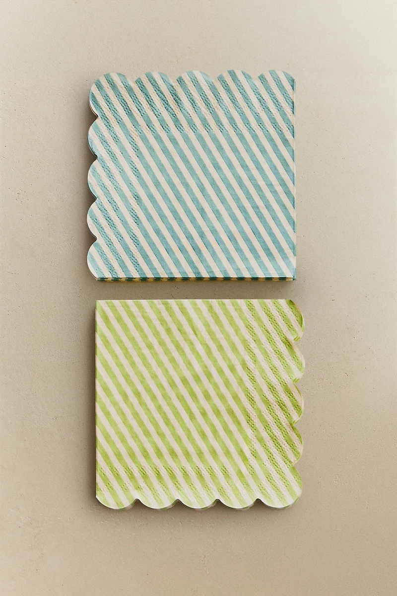 SET OF STRIPED PAPER NAPKINS (SET OF 30)