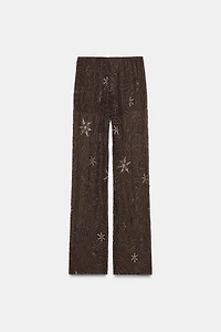 BEADED SEQUIN PANTS