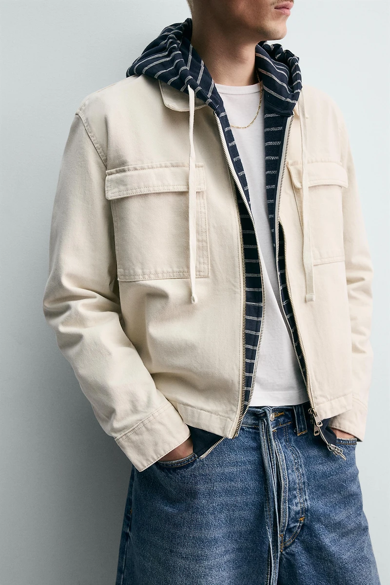 CROPPED FIT ZIP JACKET