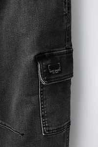 DENIM CARGO JOGGER PANTS