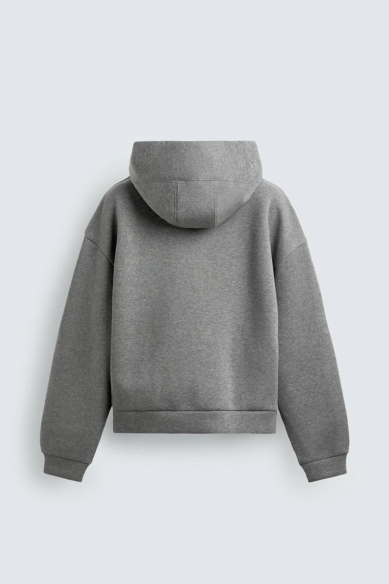 COMPACT BOXY FIT HOODIE SWEATSHIRT