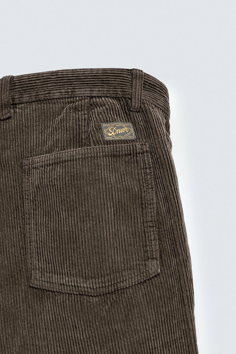 TAPERED FIT CORDUROY PANTS