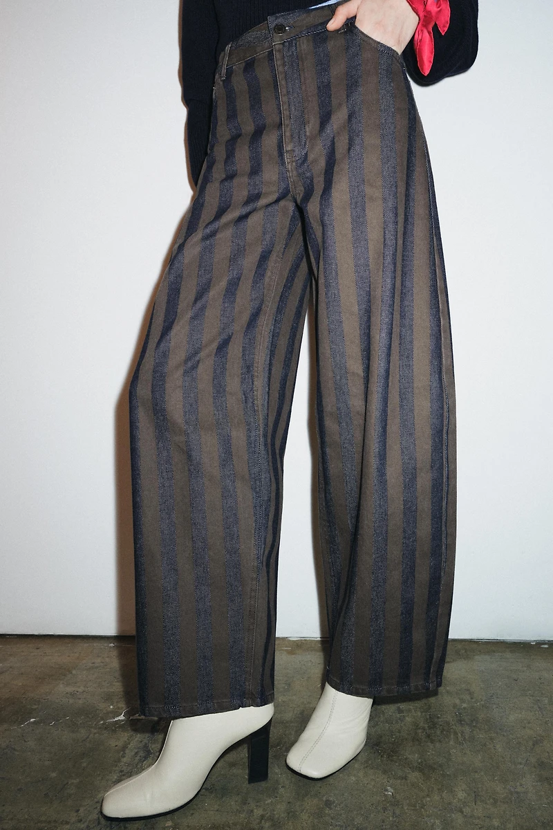 ZW COLLECTION MID-RISE BARREL LEG JEANS