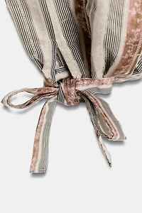 PANTALON BOUFFANT À CEINTURE RAYÉ