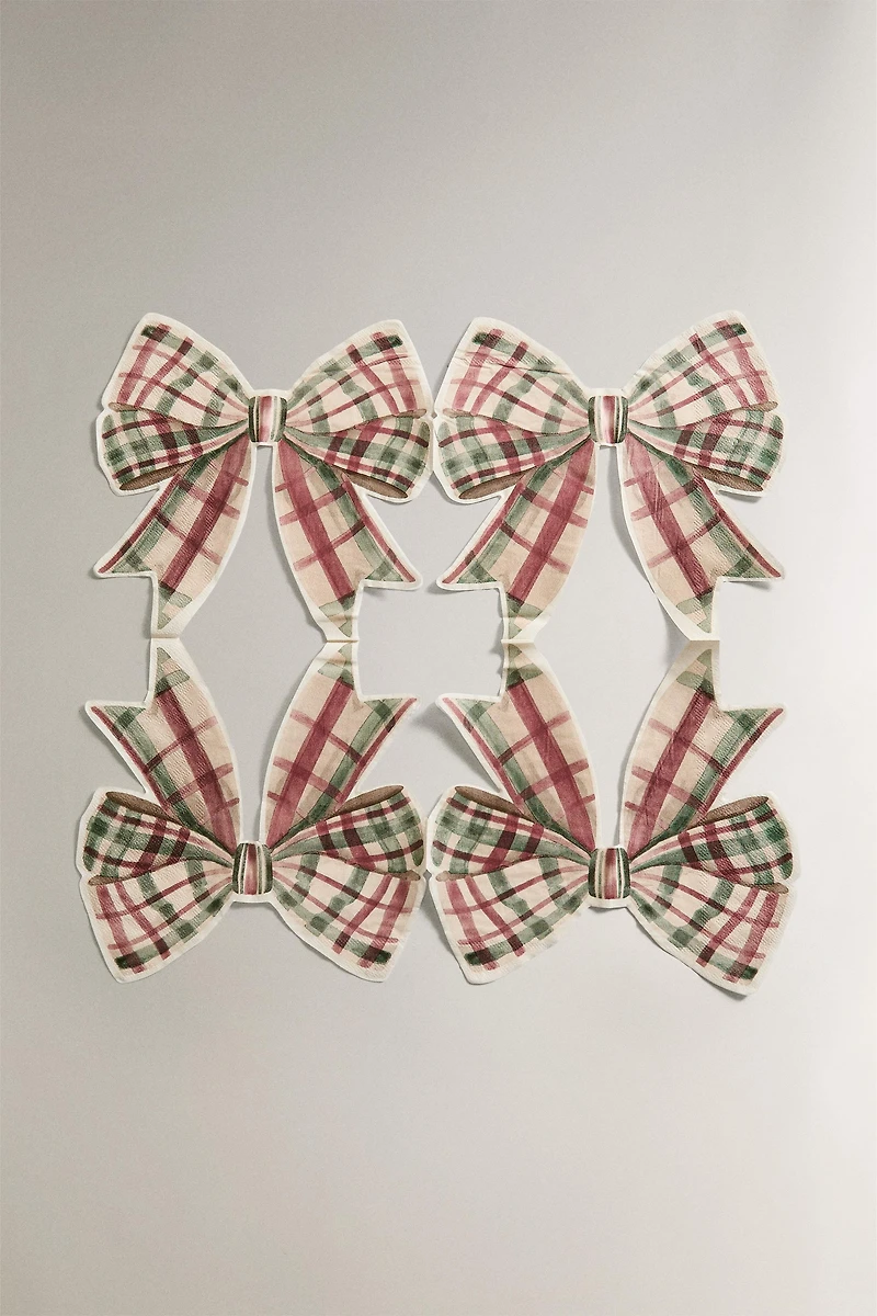 SET OF CHRISTMAS PAPER NAPKINS WITH BOW (SET OF 20)
