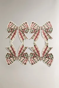SET OF CHRISTMAS PAPER NAPKINS WITH BOW (SET OF 20)