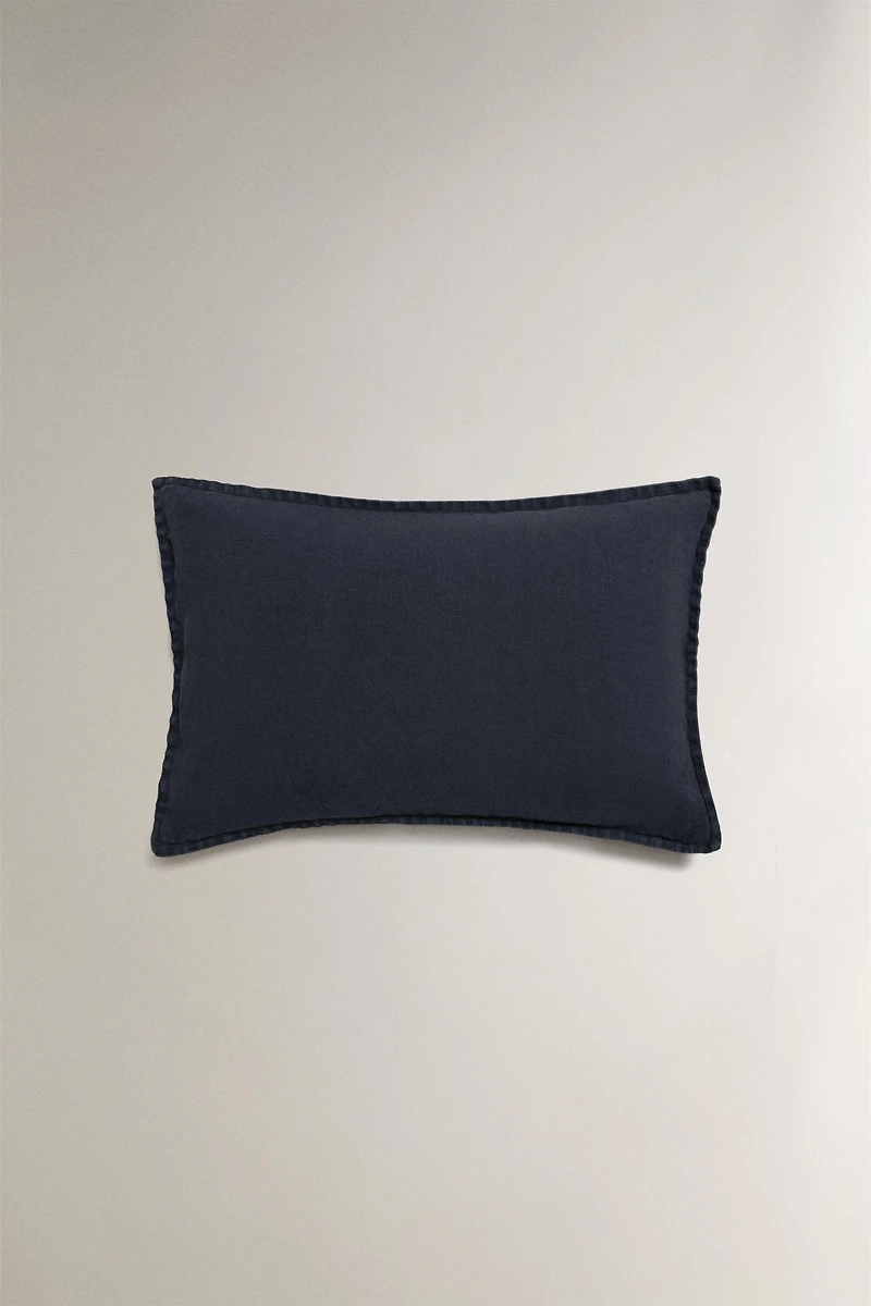 FADED LINEN THROW PILLOW COVER