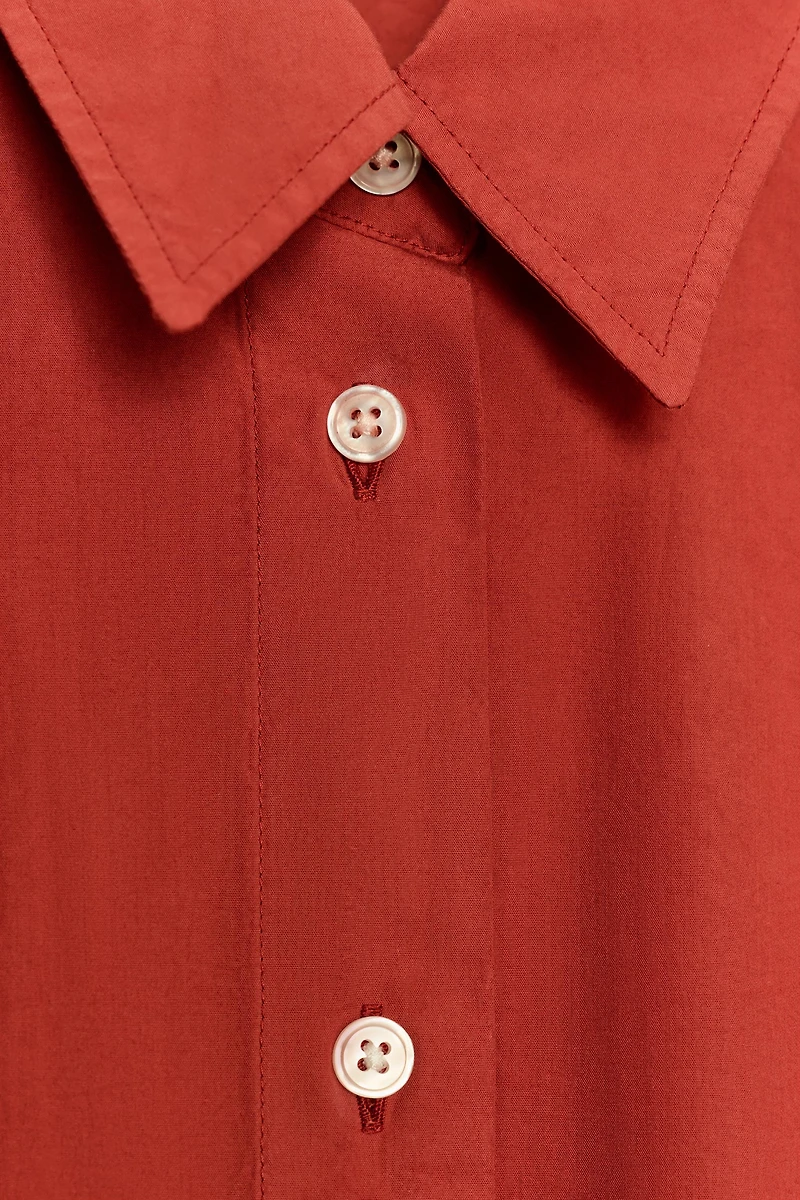 CHEMISE OVERSIZE EN POPELINE LAVÉE