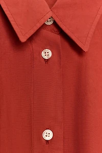 CHEMISE OVERSIZE EN POPELINE LAVÉE