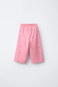 JUPE-CULOTTE À FLEURS BRODÉES