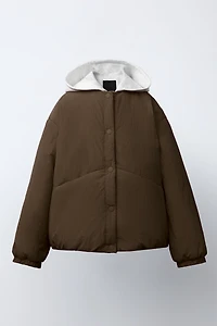 HOODED QUILTED JACKET