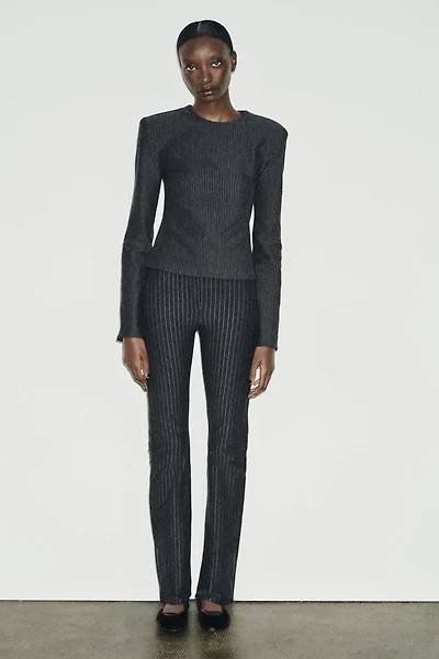 PINSTRIPE FLARE PANTS