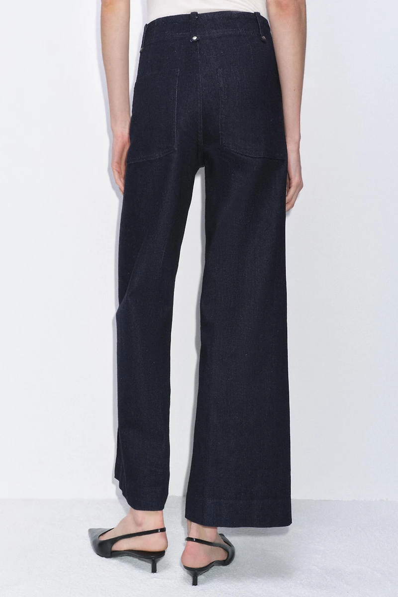 JEAN COUPE LARGE ET TAILLE HAUTE COLLECTION ZW