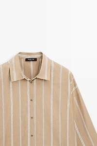 Striped shirt with button detail
