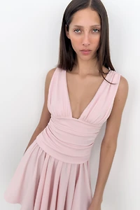 DRAPED MINI DRESS