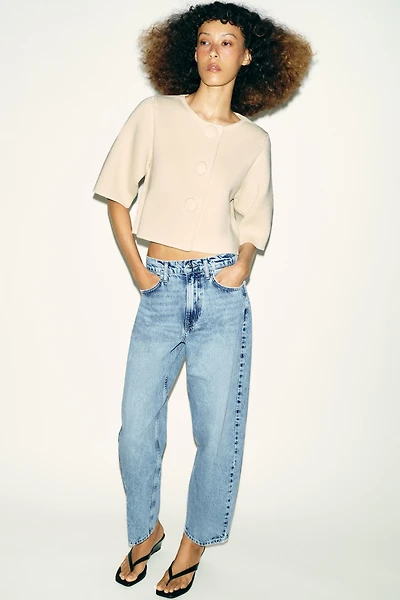CROPPED KNIT CARDIGAN