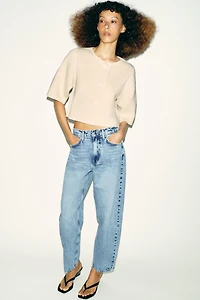 CROPPED KNIT CARDIGAN
