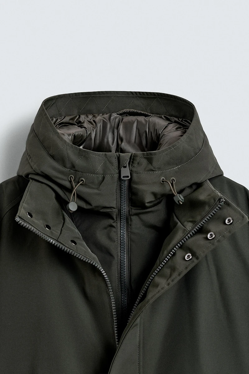 DETACHABLE WATER REPELLENT TECHNICAL PARKA