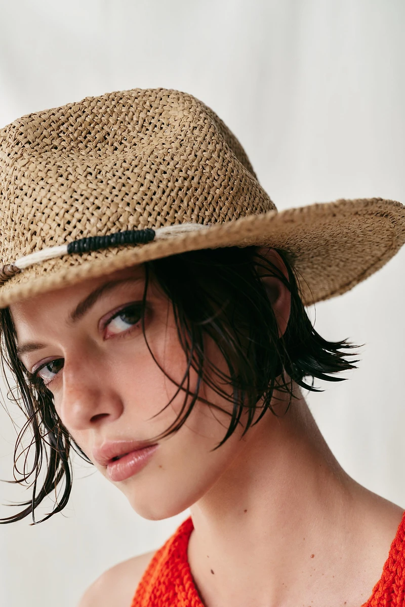 WOVEN PAPER HAT WITH CORD