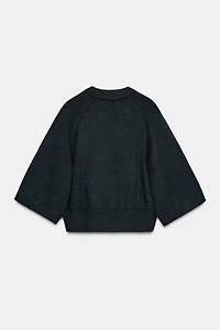 PULL EN MAILLE À MANCHES LARGES