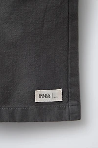 WIDE FIT COTTON SHORTS WITH LABEL