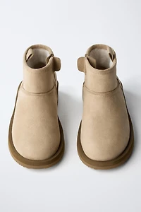 BOTTINES EFFET FOURRURE