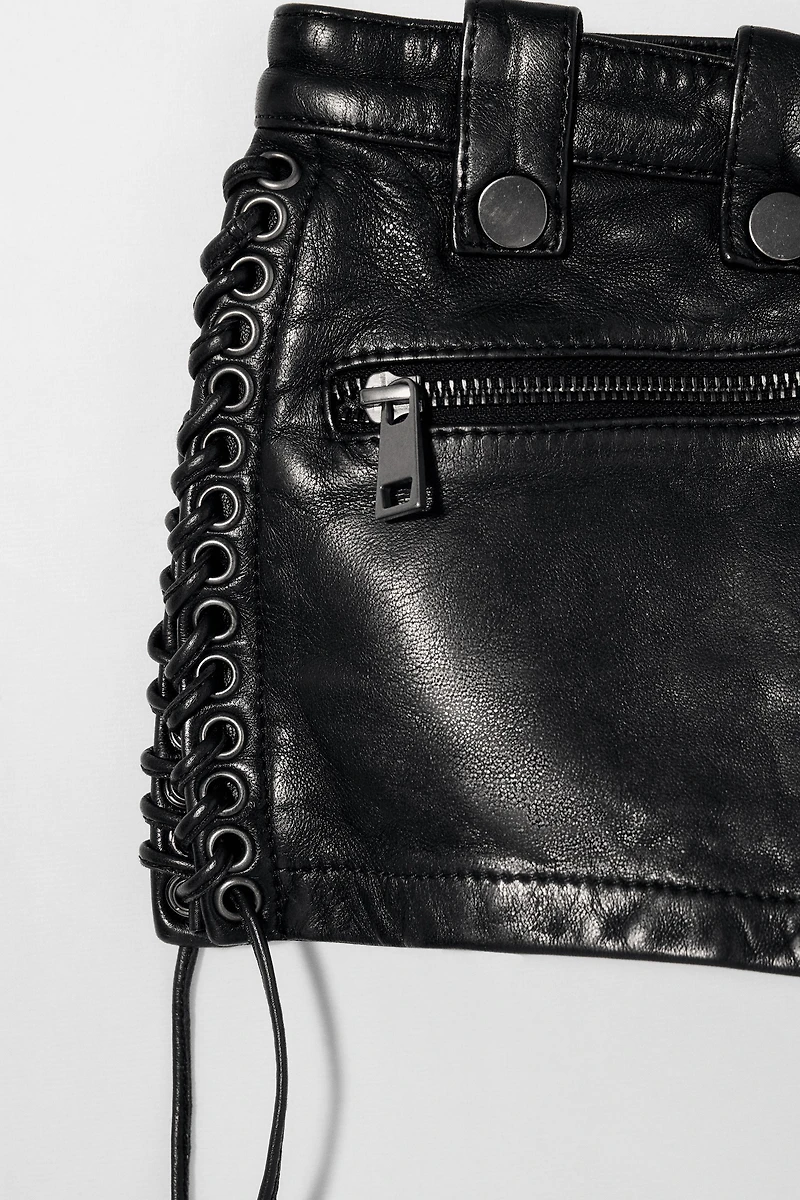 LEATHER SHORTS KATE MOSS X ZARA
