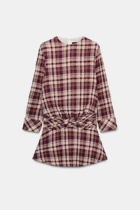 PLAID MINI DRESS