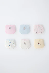 1 1/2-6 YEARS / SIX-PACK OF CIRCUS UNDERWEAR