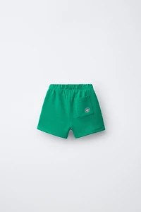 TWO-PACK OF PLAIN AND STRIPED SHORTS