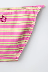 6–14 YRS HIBISCUS RIB STRIPED BIKINI