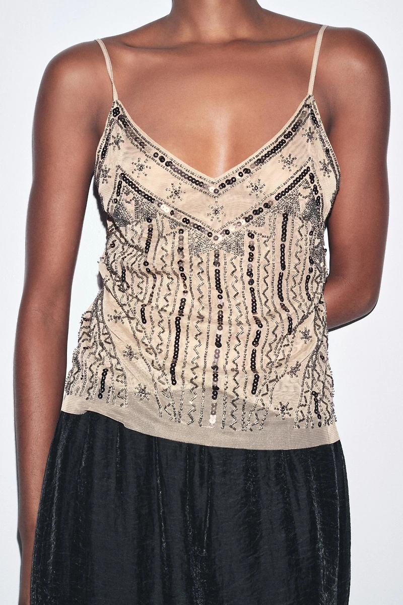 EMBROIDERED CAMISOLE