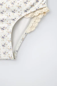 6-14 ANS/ BIKINI FLEURS ET DENTELLE