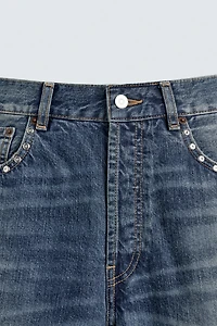 STUDDED LOOSE FIT JEANS