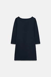 SHORT BOAT NECK DRESS