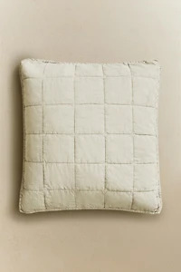 FADED COTTON THROW PILLOW COVER FOR QUILT (180 THREAD COUNT)