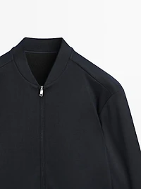 Zip-up bomber jacket