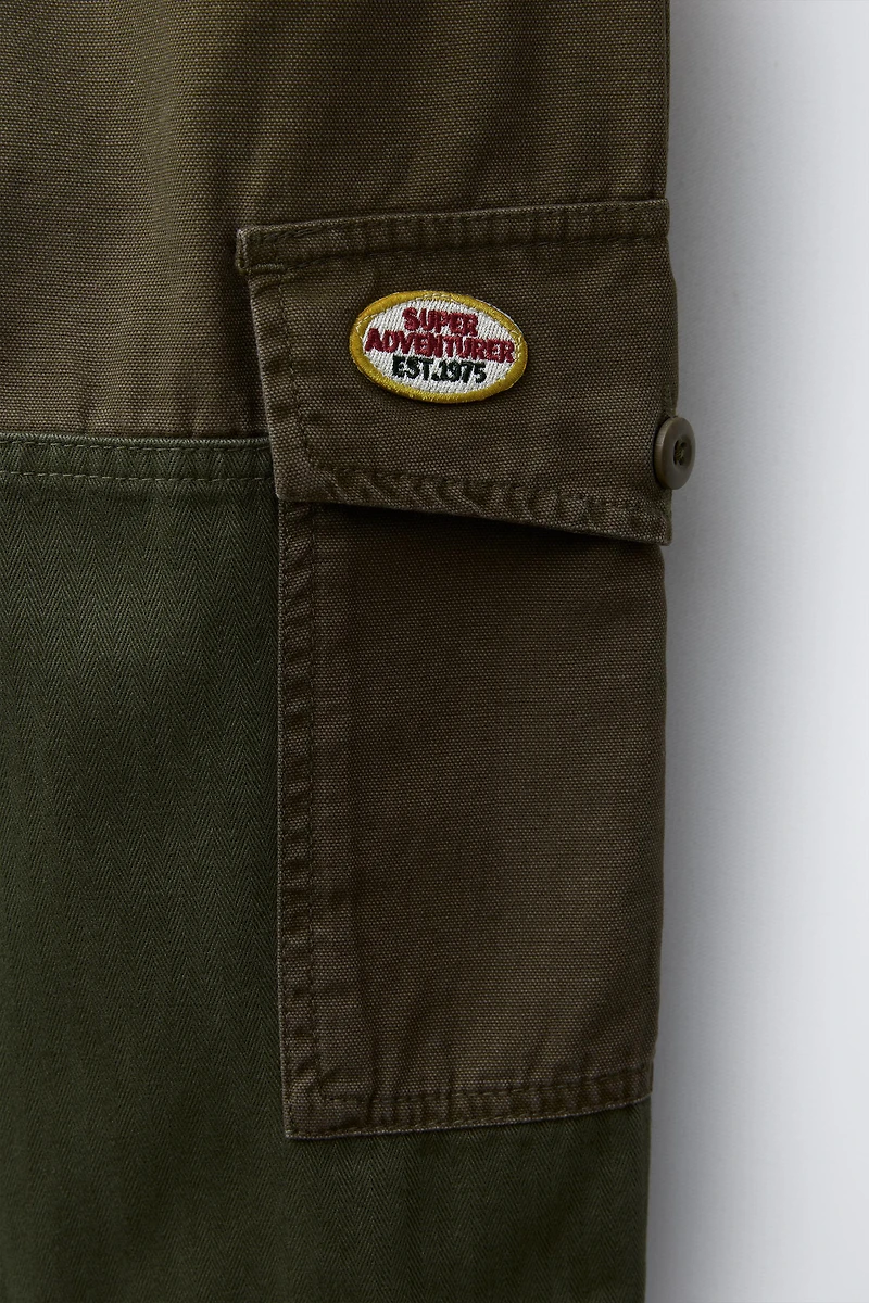 PATCHED STRAIGHT LEG PANTS