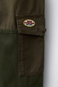 PATCHED STRAIGHT LEG PANTS
