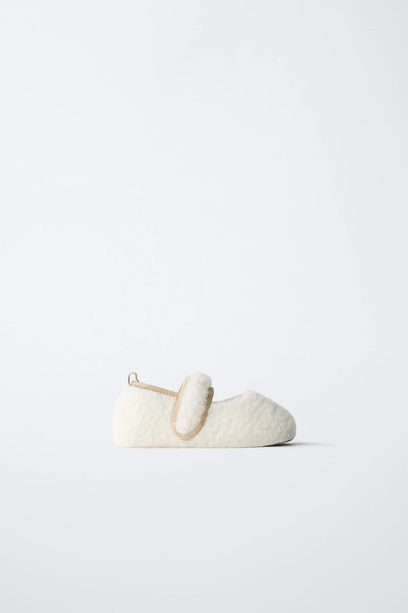BALLERINES EFFET PEAU DE MOUTON
