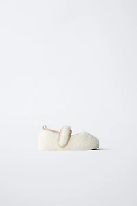 BALLERINES EFFET PEAU DE MOUTON