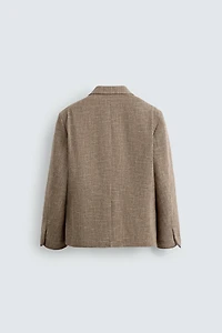 TEXTURED DOUBLE BREASTED BLAZER