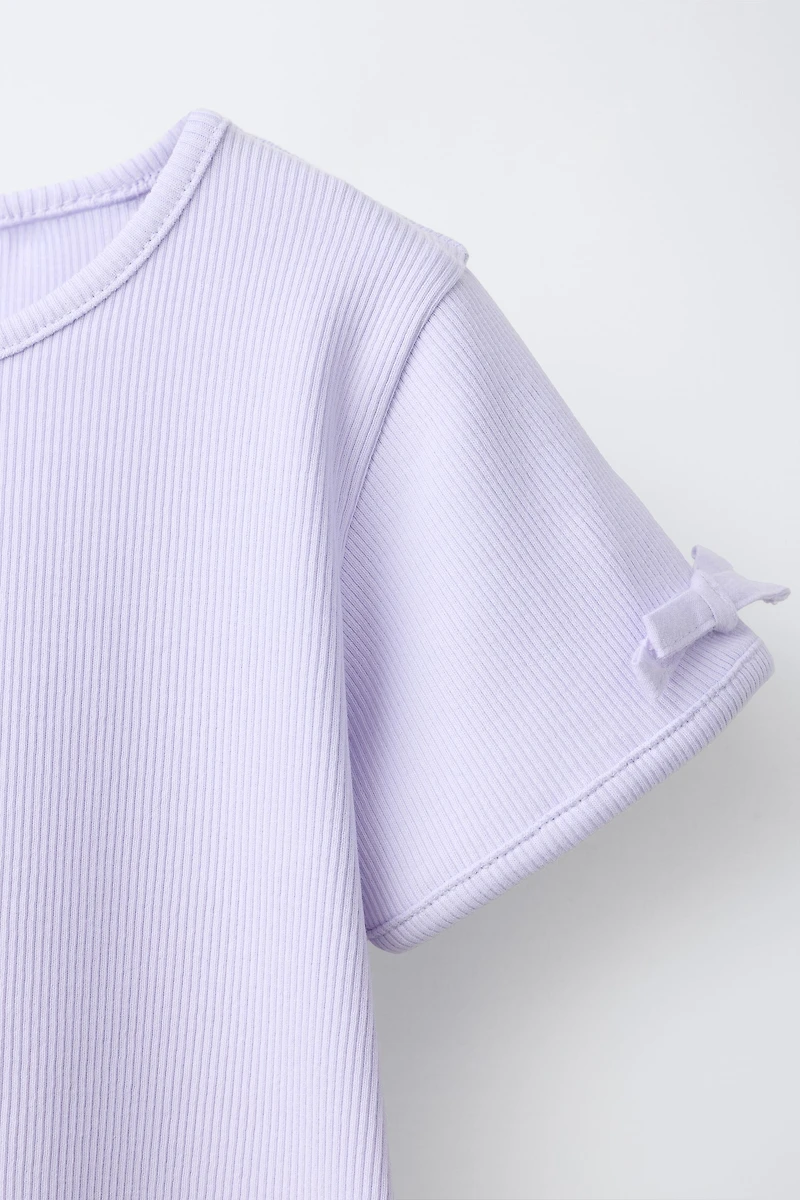 RIBBED STRIPED TIE T-SHIRT