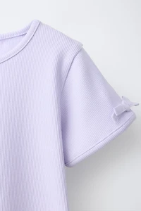 RIBBED STRIPED TIE T-SHIRT
