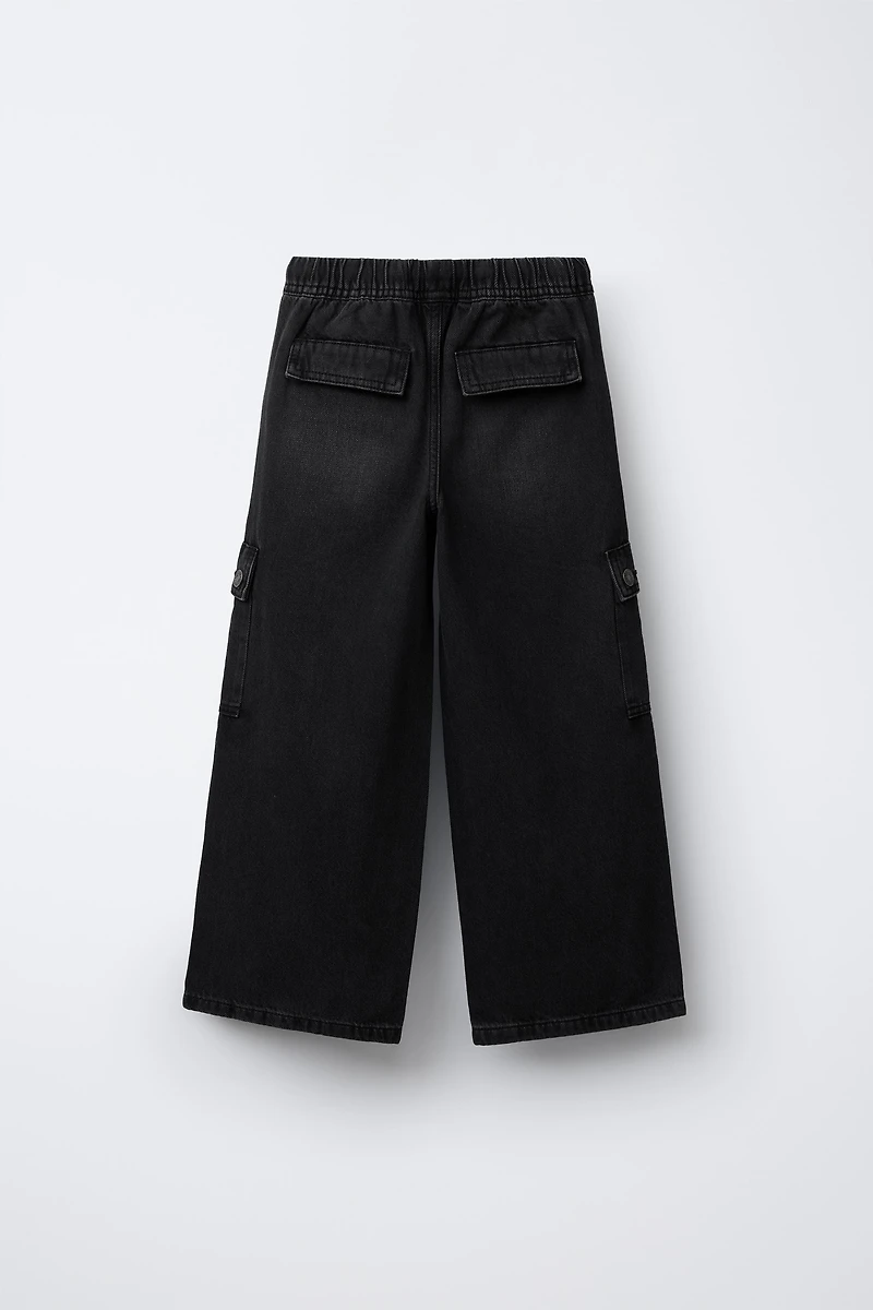 DENIM CARGO PANTS