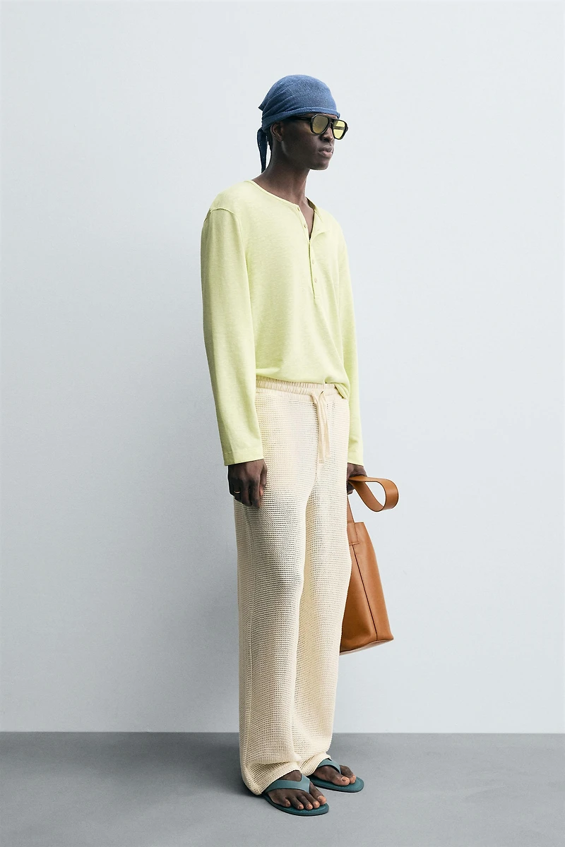 PANTALON COUPE DÉCONTRACTÉE STRUCTURE OUVERTE