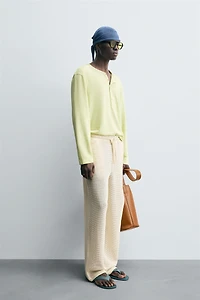 PANTALON COUPE DÉCONTRACTÉE STRUCTURE OUVERTE
