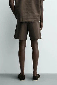 REGULAR FIT HEMP-COTTON SHORTS